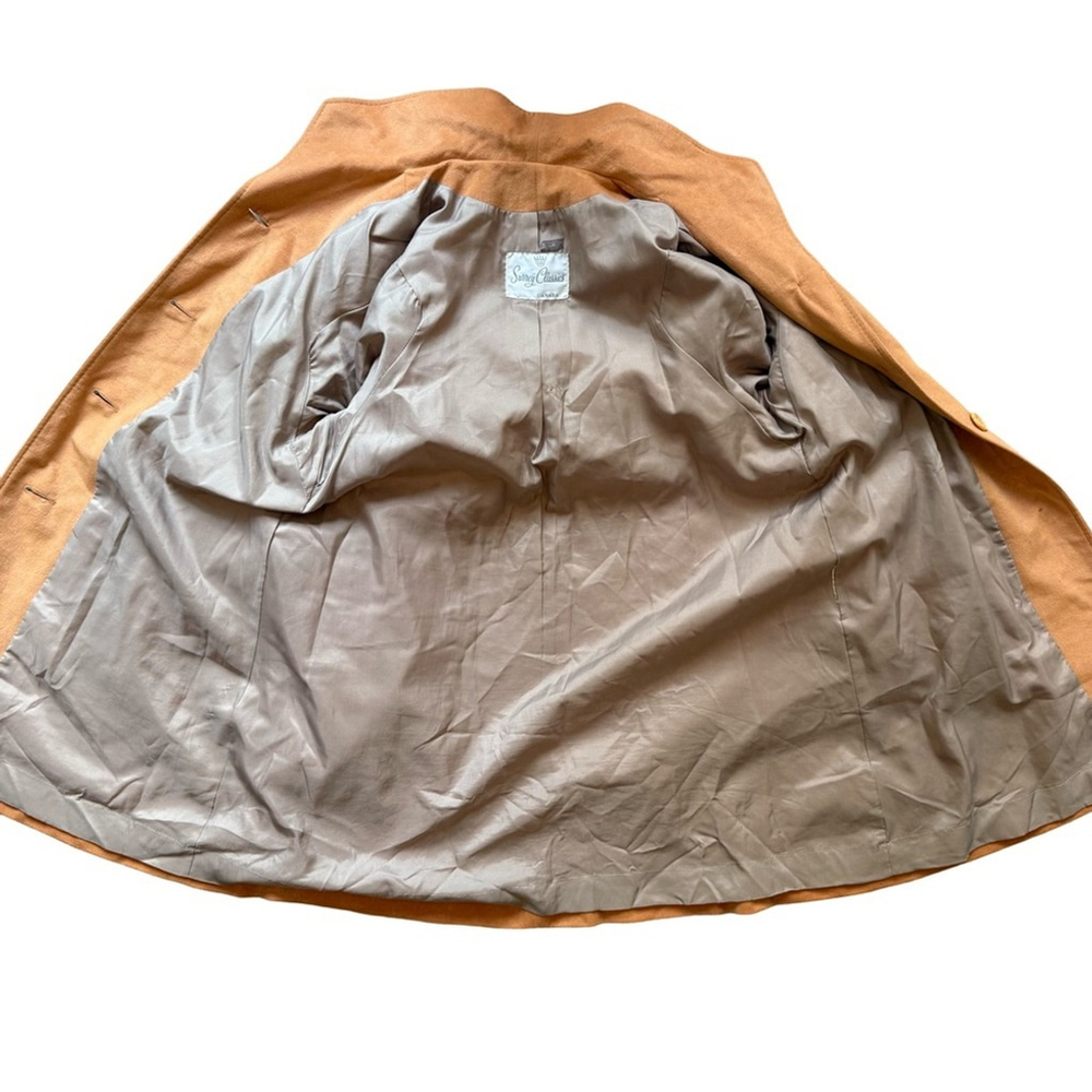 Surrey Classics Vintage Stylish Tan Trench Coat for Women Size L Fall Winter - Picture 9 of 14
